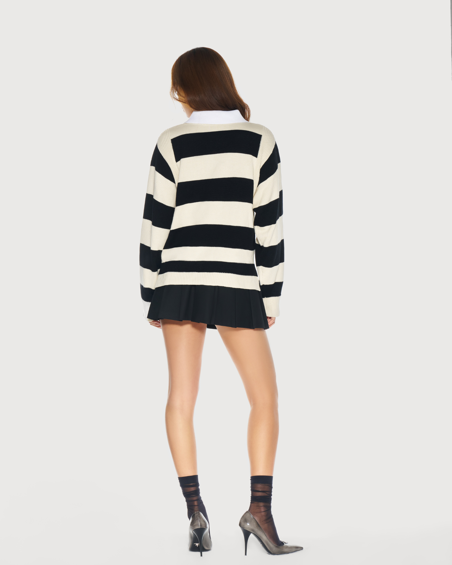 Kai Rugby Knit Striped Black