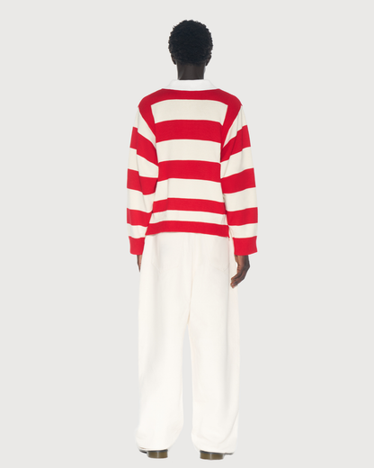 Kai Rugby Knit Striped Red