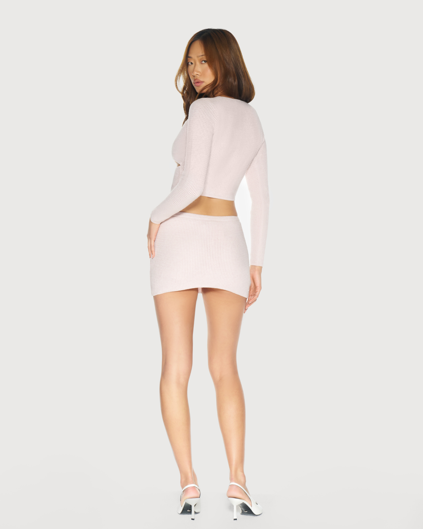 Felisa Mini Knit Skirt Pink