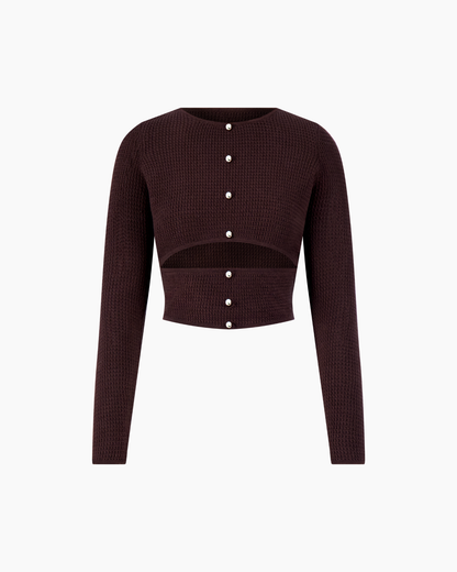 Felisa Knit Top Mahogany