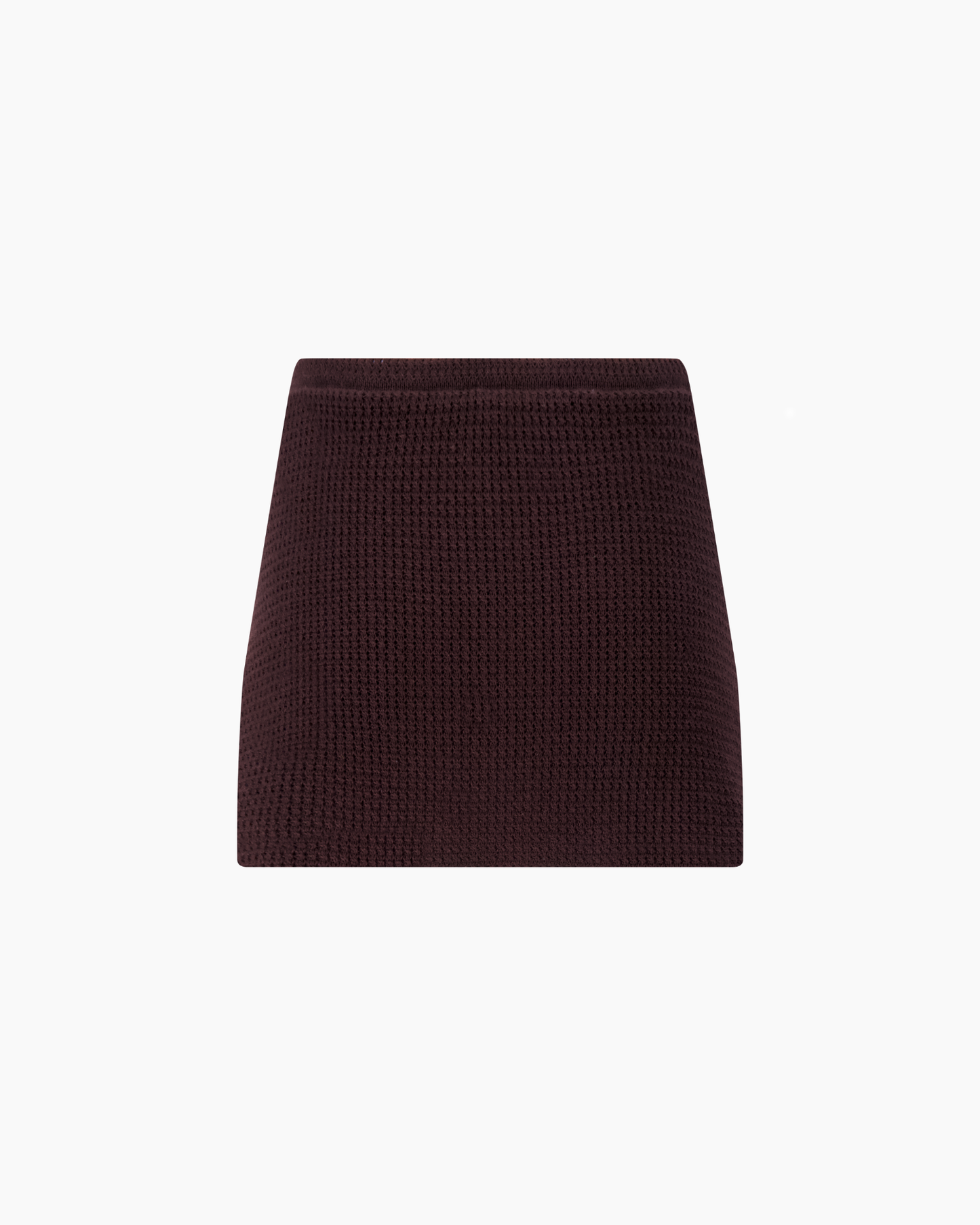 Felisa Knit Mini Skirt Mahogany