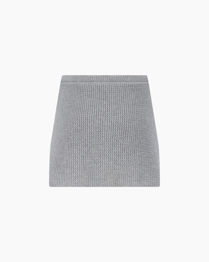 Felisa Knit Mini Skirt Grey