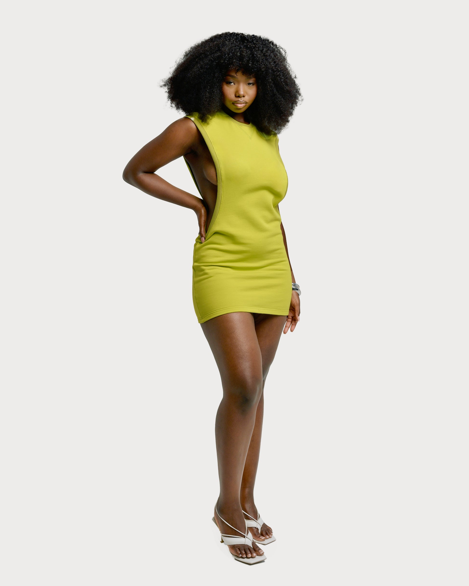 Amerie 2.0 Mini Dress Apple Green Aseye Studio Amerie 2.0 Mini Dress Apple Green Aseye Studio
