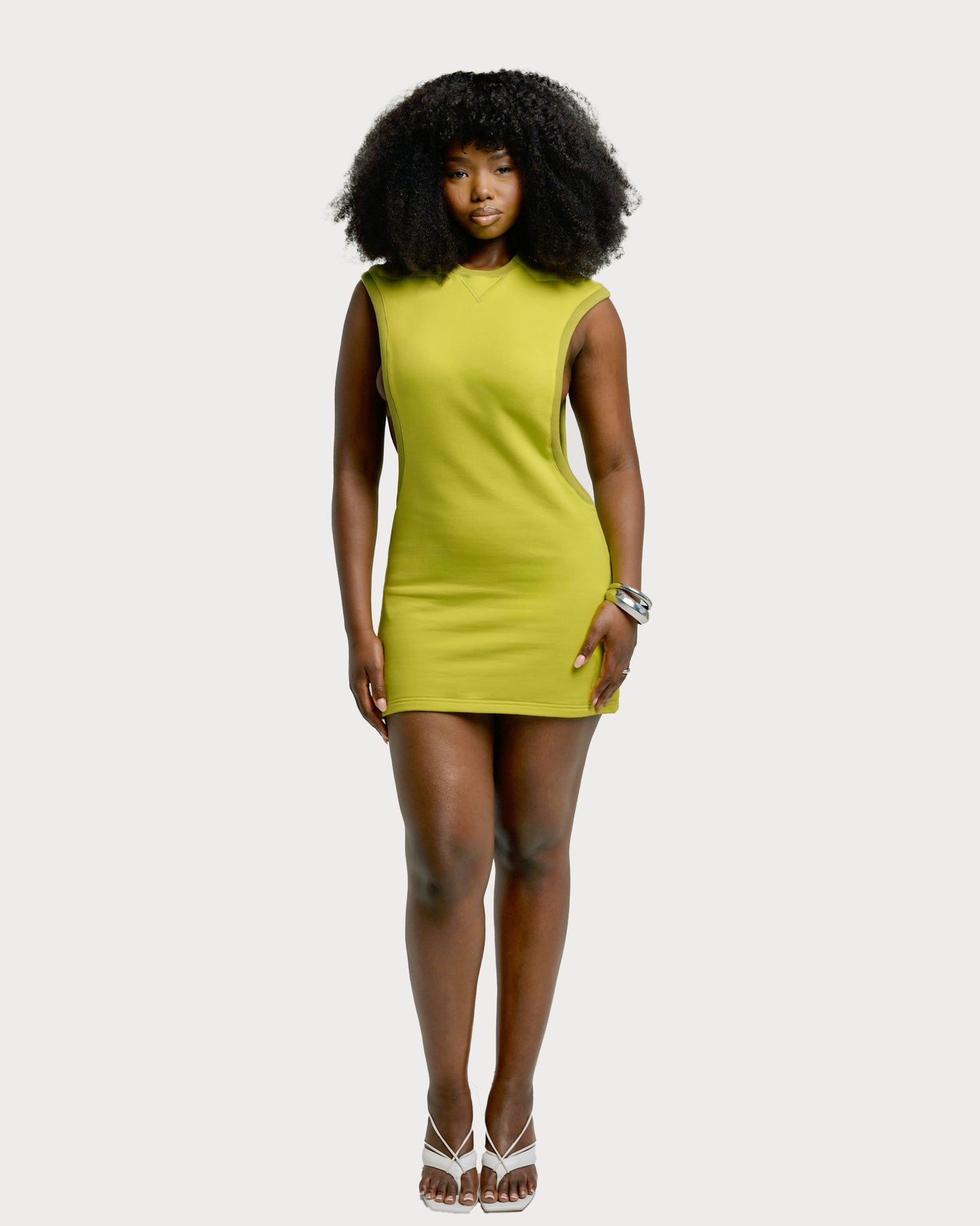 Amerie 2.0 Mini Dress Apple Green Aseye Studio Amerie 2.0 Mini Dress Apple Green Aseye Studio