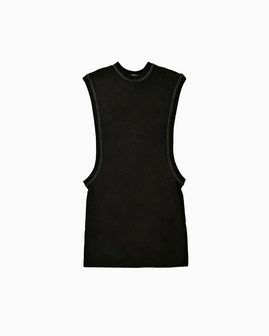 Amerie French Terry T-shirt Dress in Black by Aseye Studio