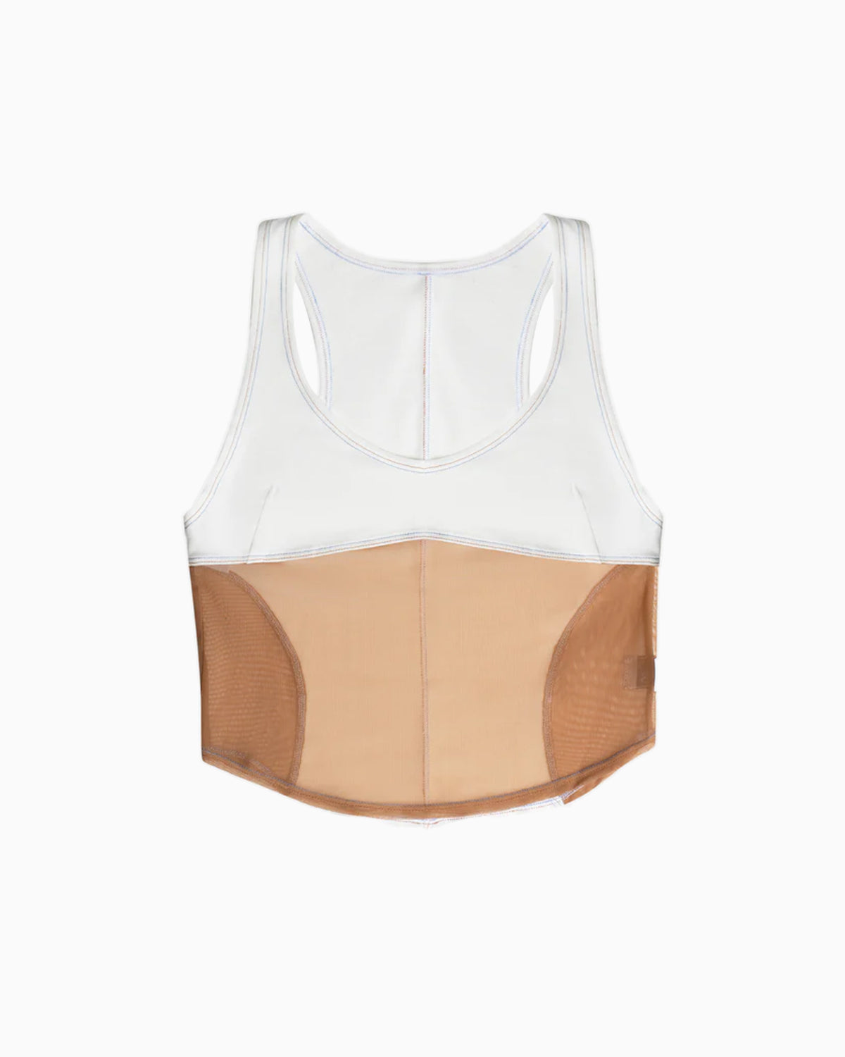 Kaya Mesh Tank Top - Blue/Brown
