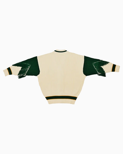 Varsity Cardigan Emerald Green