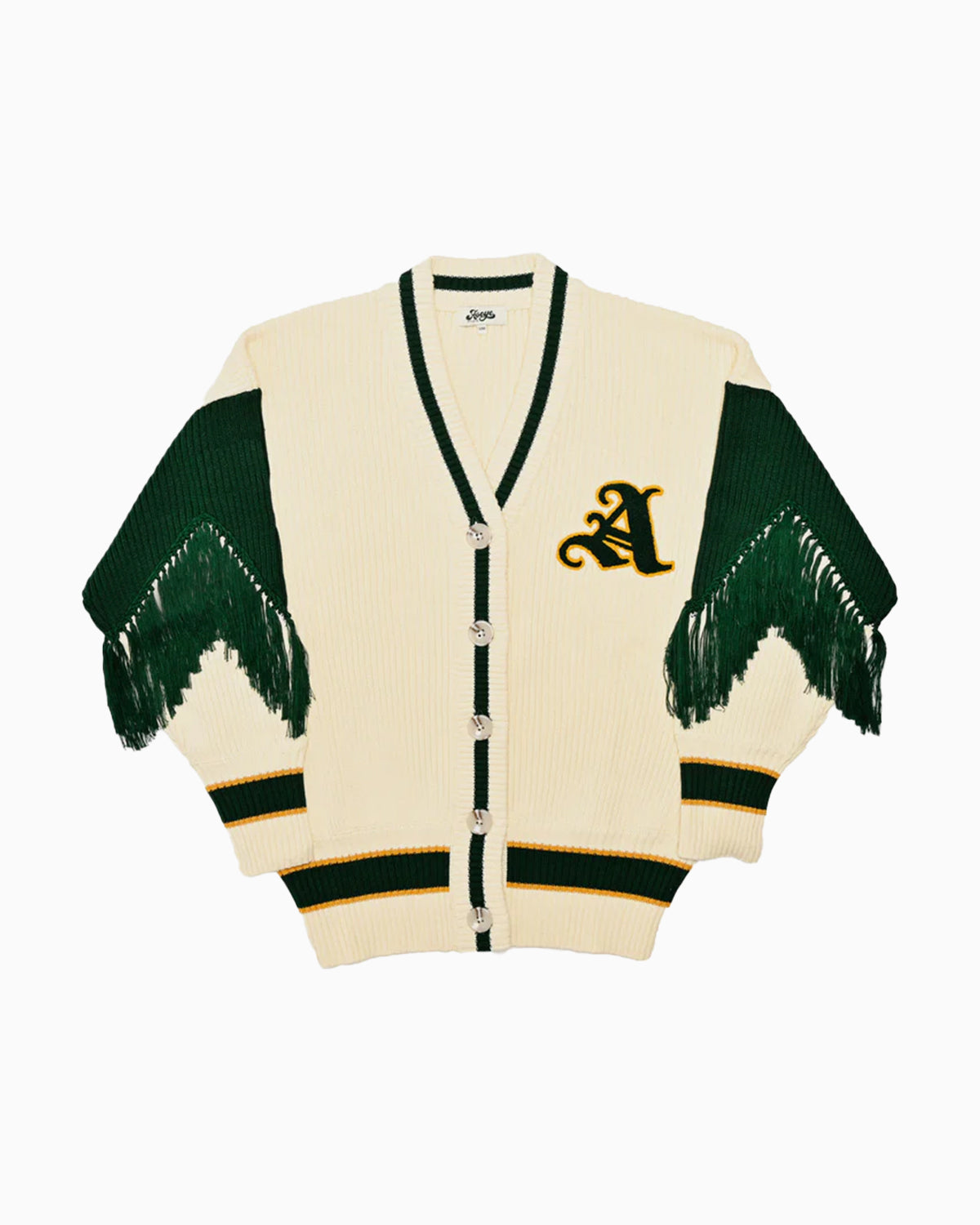 Varsity Cardigan Emerald Green