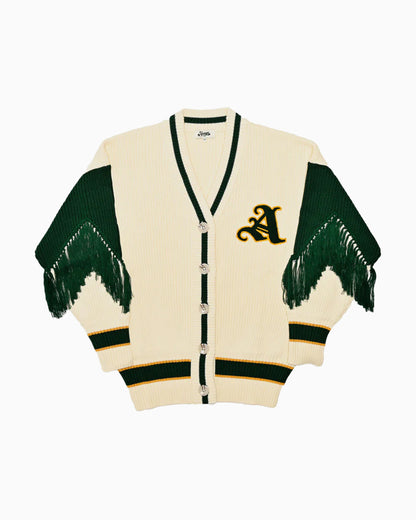 Varsity Cardigan Emerald Green