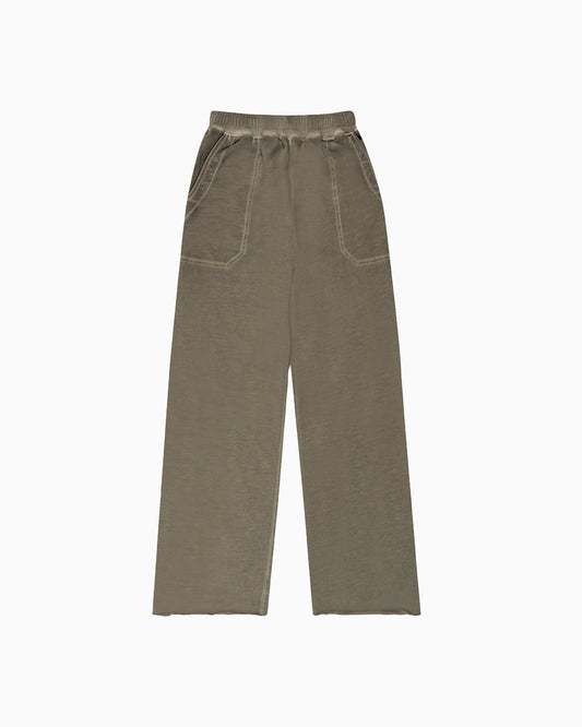 Allora Track Pants in color Muted Green by Aseye Studio