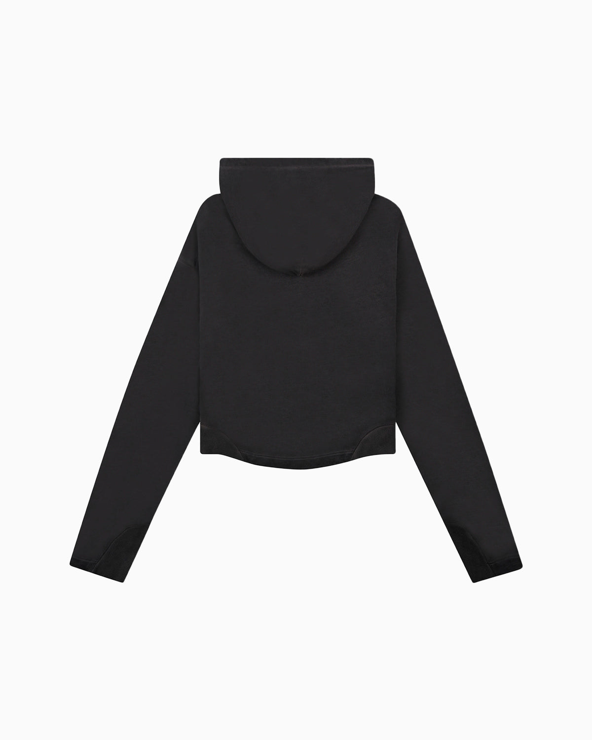 Back View of Allora Hlaf-Zip Hooded Sweatshirt by Aseye Studio
