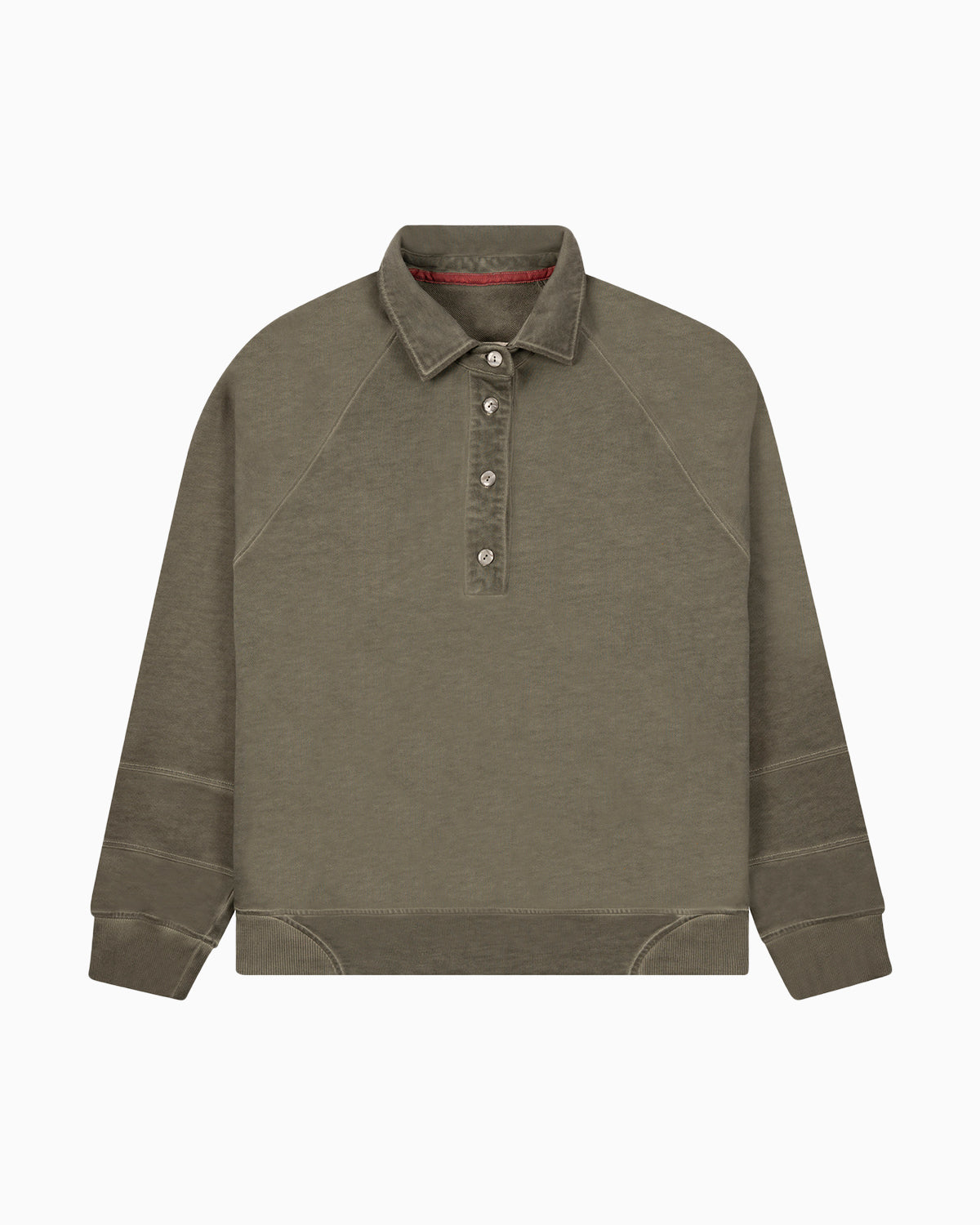 August Rugby Pullover Sweatshirt in Muted Green by Aseye Studio