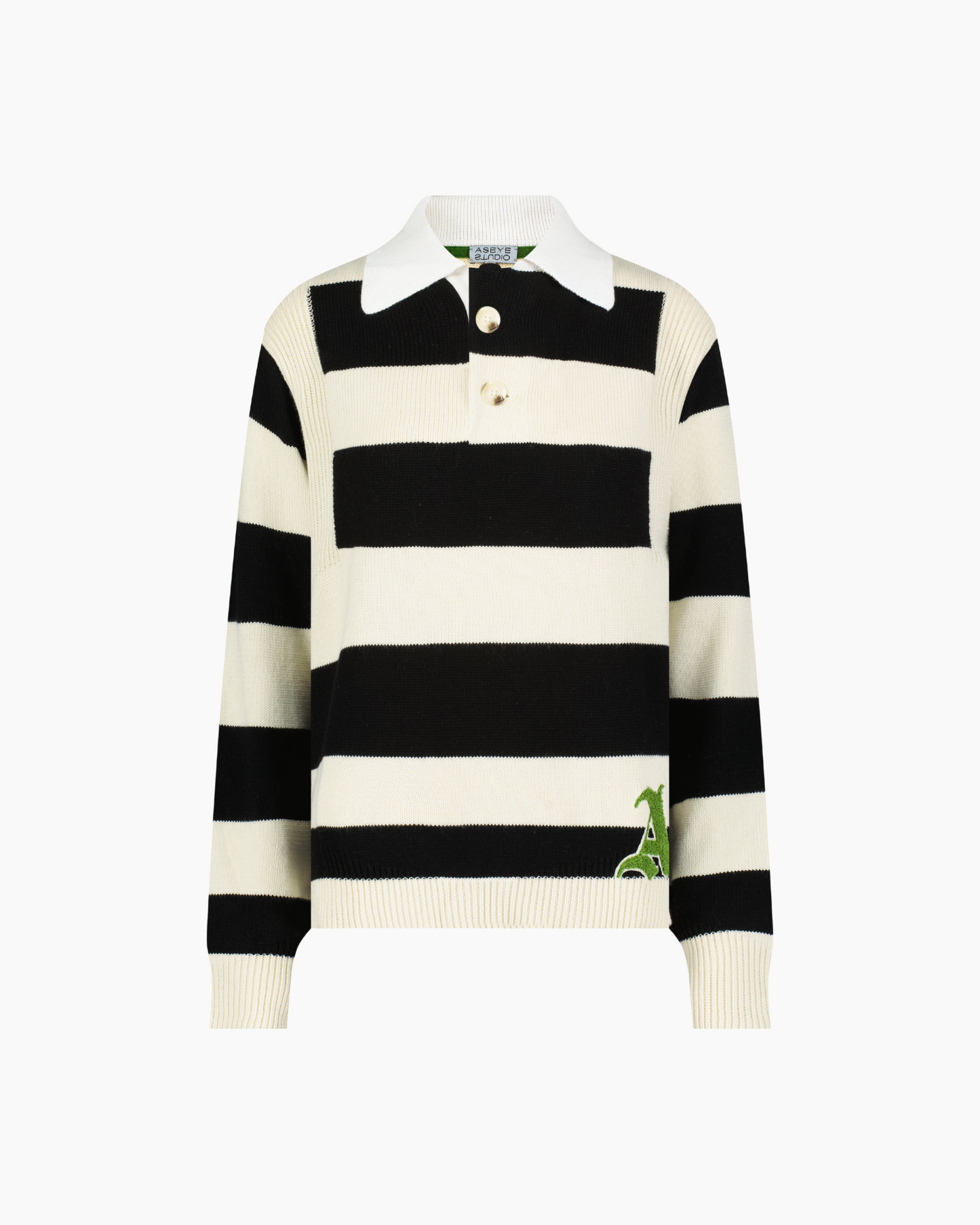 Kai Rugby Knit Striped Black