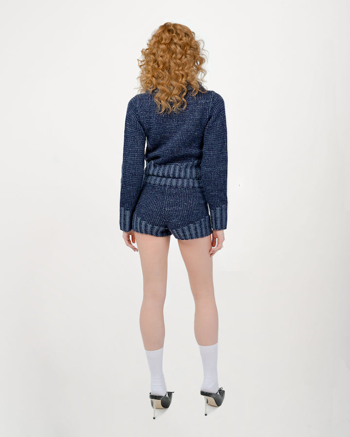 Aseye Zaya Knit Top Blue - Aseye Studio
