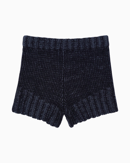 Blue Zaya Knit Mini Shorts by Aseye Studio 