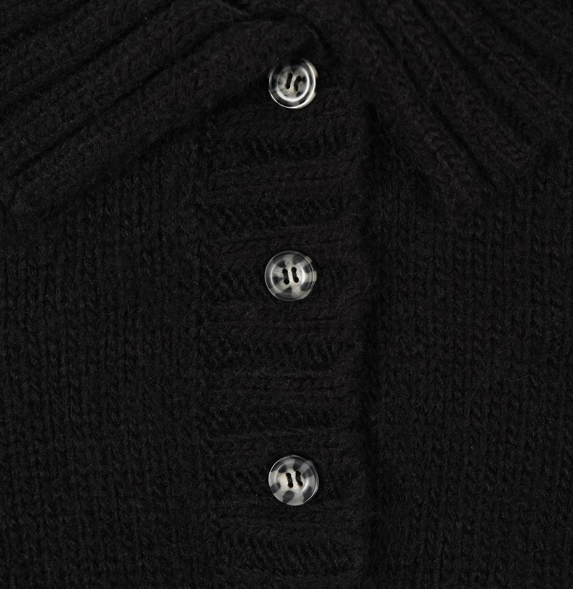 Polo Collar and marble buttons on Zaya Knit Pullover Top by Aseye Studio