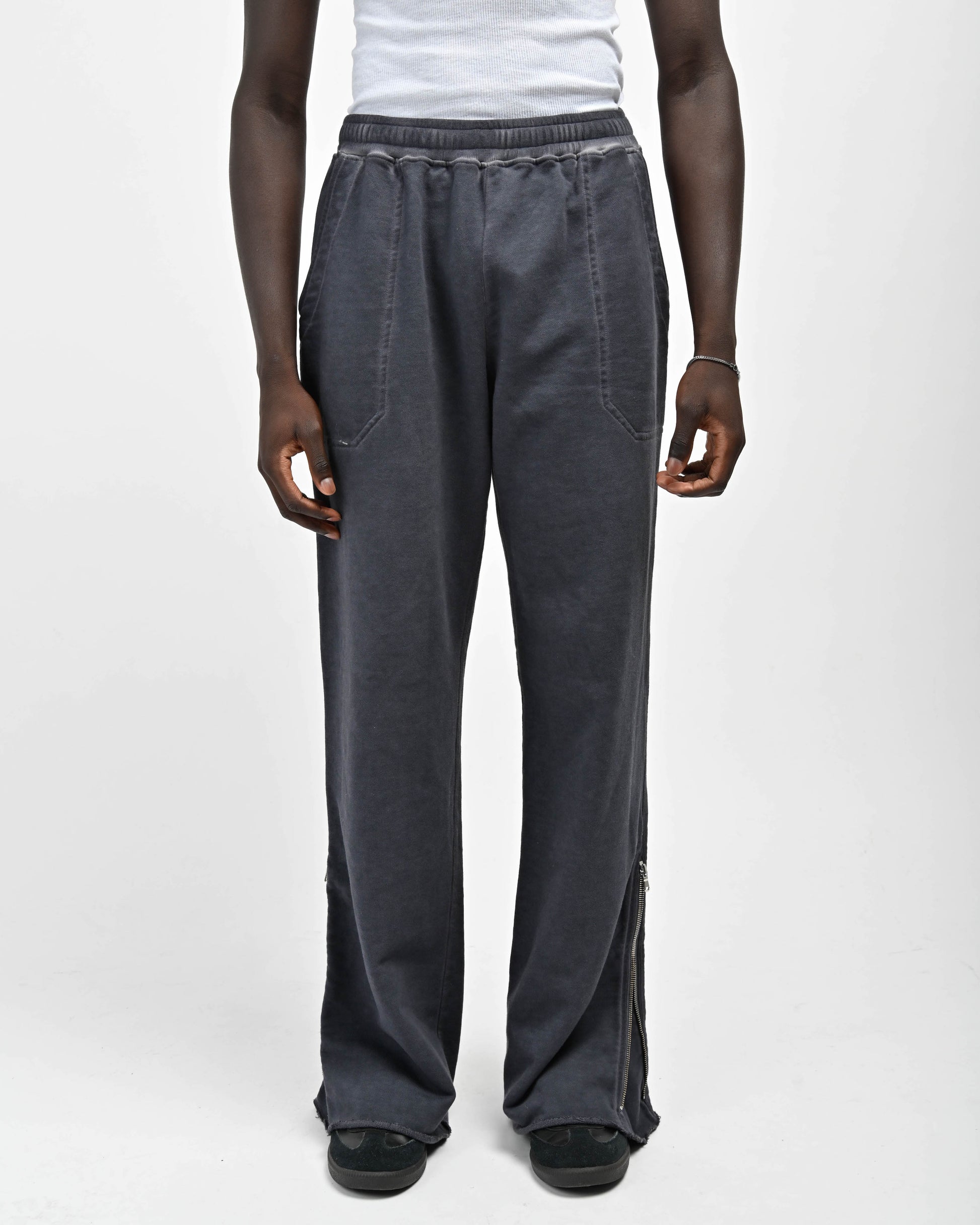 Front View of Allora Track Pants by Aseye Studio 