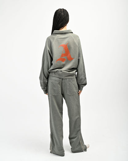 Back View of Allora Track Pants and August Pullover Sweatshirt by Aseye Studio